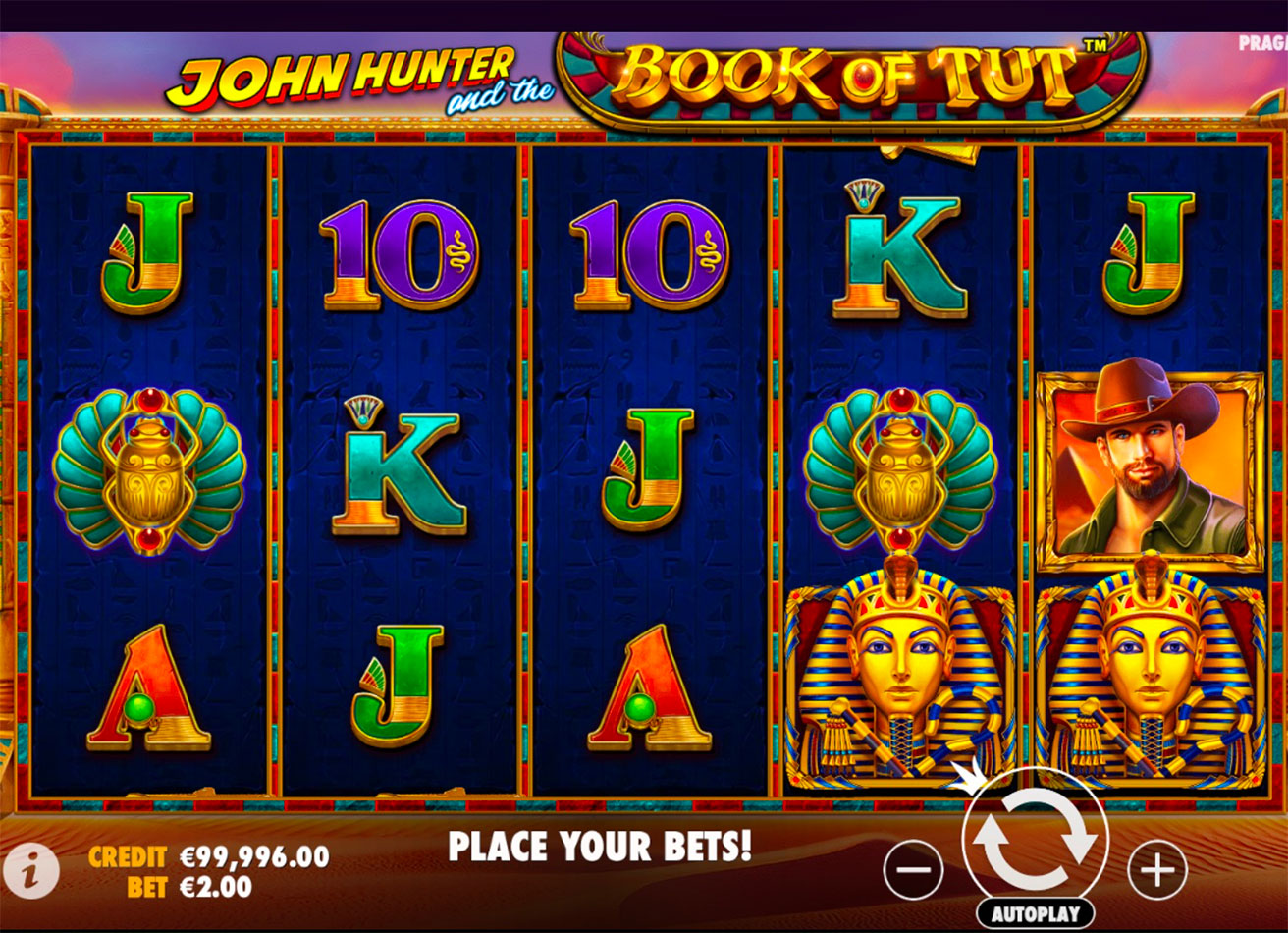 John Hunter and the Book of Tut 	Pokie